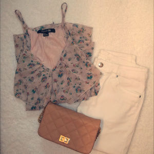 Forever 21 Floral Layering Shirt Size Medium